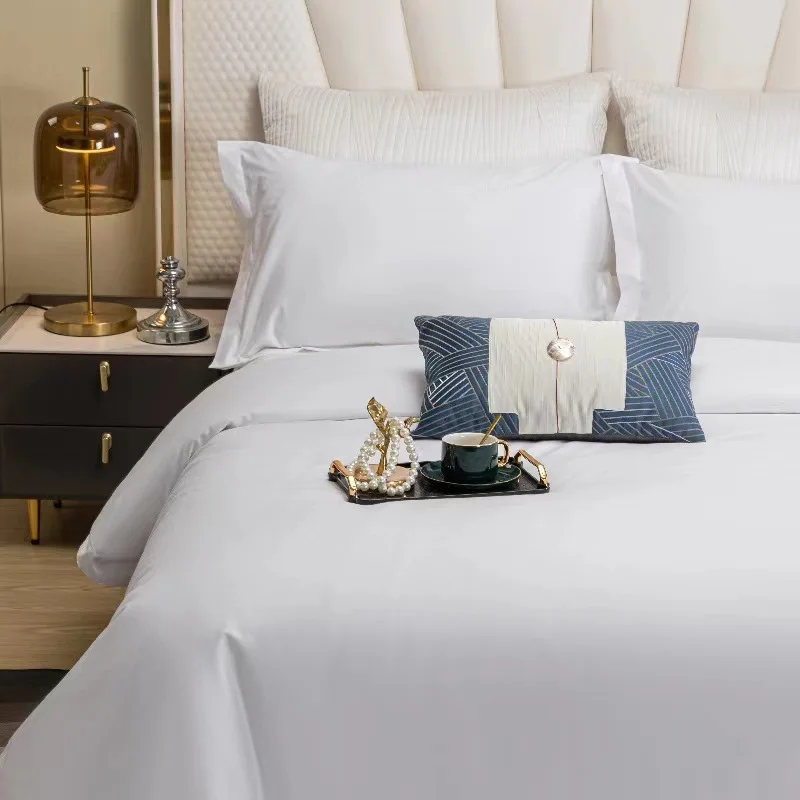 200-500TC Cotton cheap hotel bed sheet bedding set hotel bed linen
