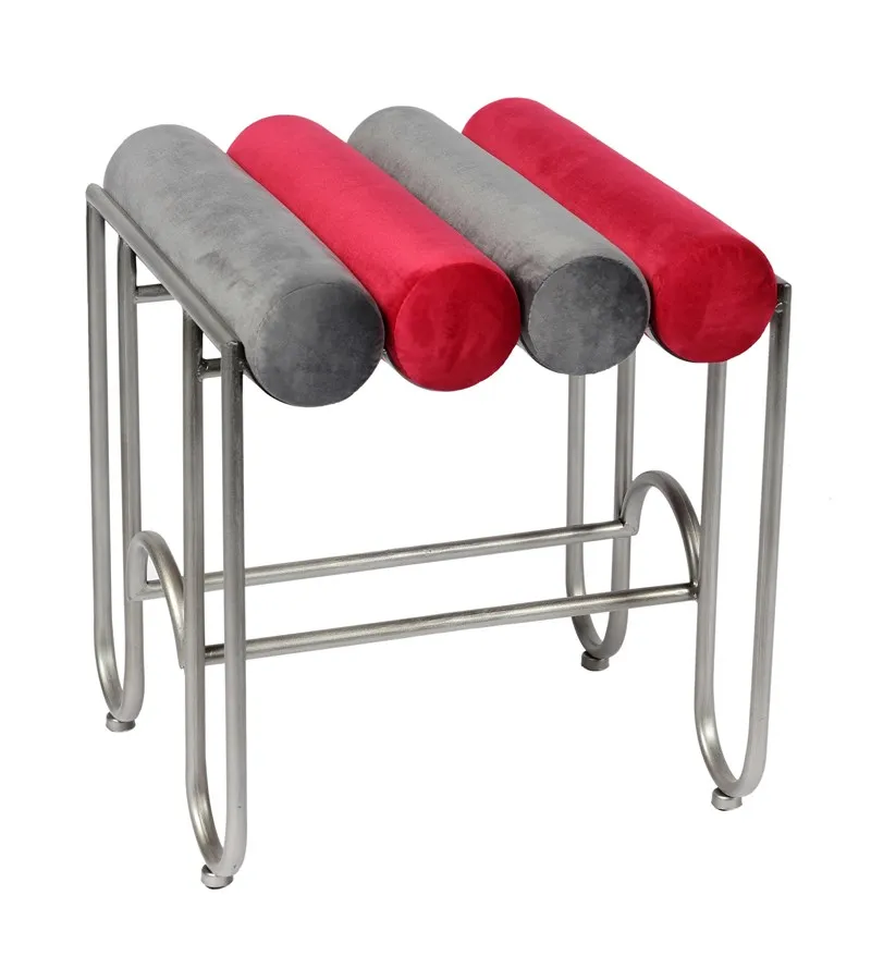 Bailey Tufted Velvet Footrest Stool Ottoman Modern Foot Stool with Metal Leg Footstool