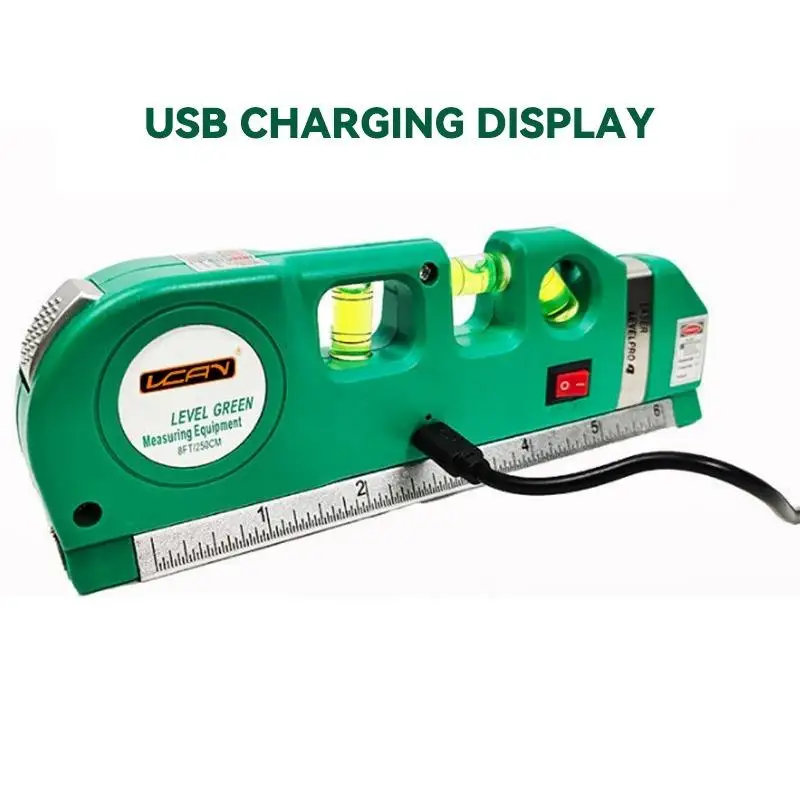 ABS 650-680nm Usb Charging Display Hand Tool Infrared  Green Cheap Self Leveling Laser