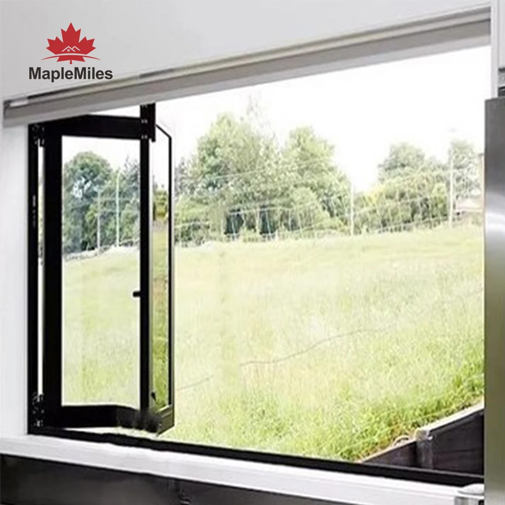 Maplemiles 70 Series Retractable Folding Aluminum Window Push Up Fold Up Window for Home