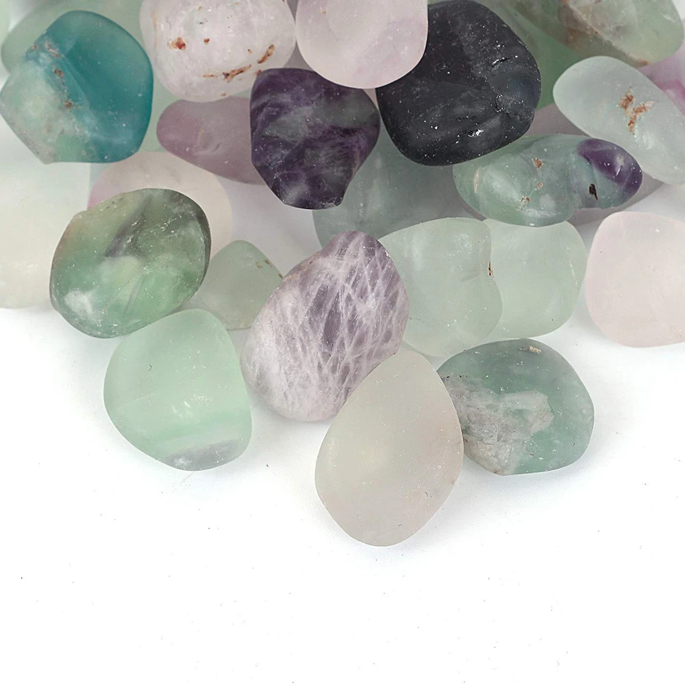 Natural Green Fluorite China Crystal Stones Quartz Polishing Crystal Rough Gravel Tumbled Stone For Sale