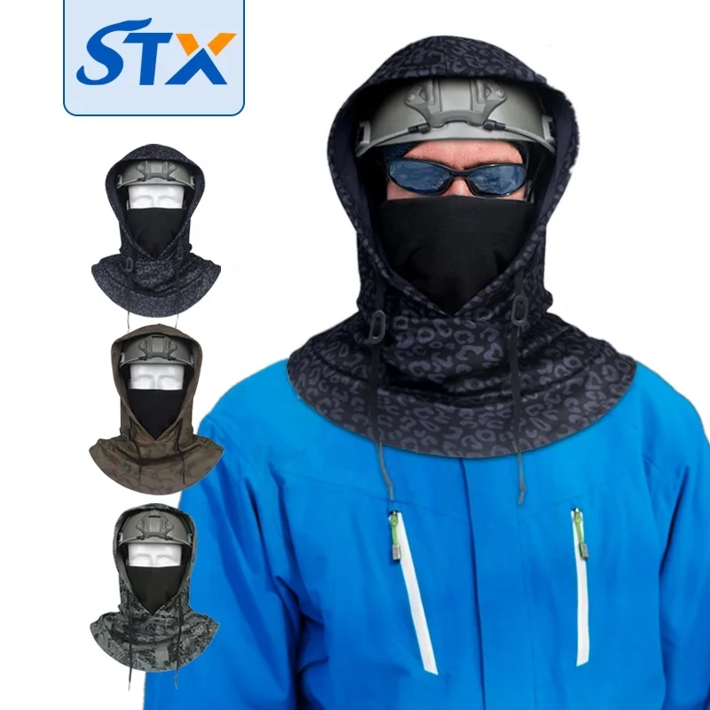 Custom Soft Thicken Wool Outdoor Ski Polar Fleece Mask Warm Winter Hats And Scarf Set For Men Neck Balaclava Cove Face Bandanas