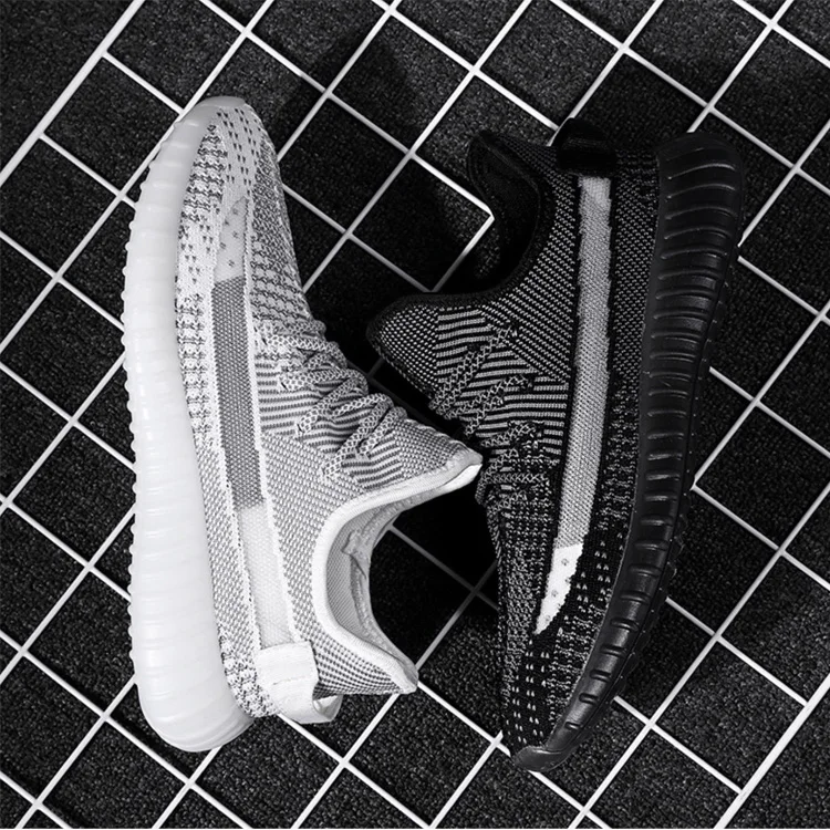 Wholesale custom brand ladies black and white men sneaker women running air cushion men sport shoes