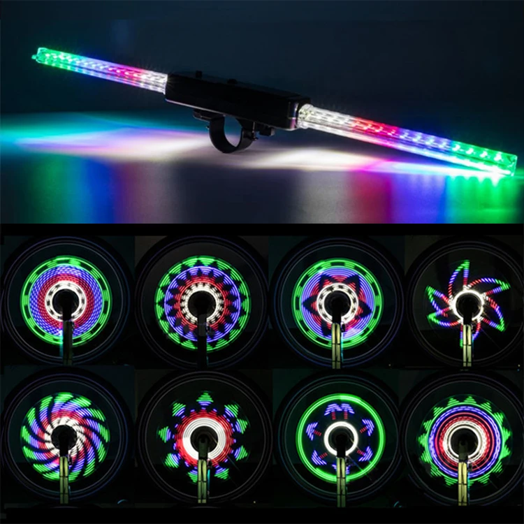30 Patterns Cool Bicycle Wheel Light Waterproof LED Spoke Light For Bicycles over 24 inch