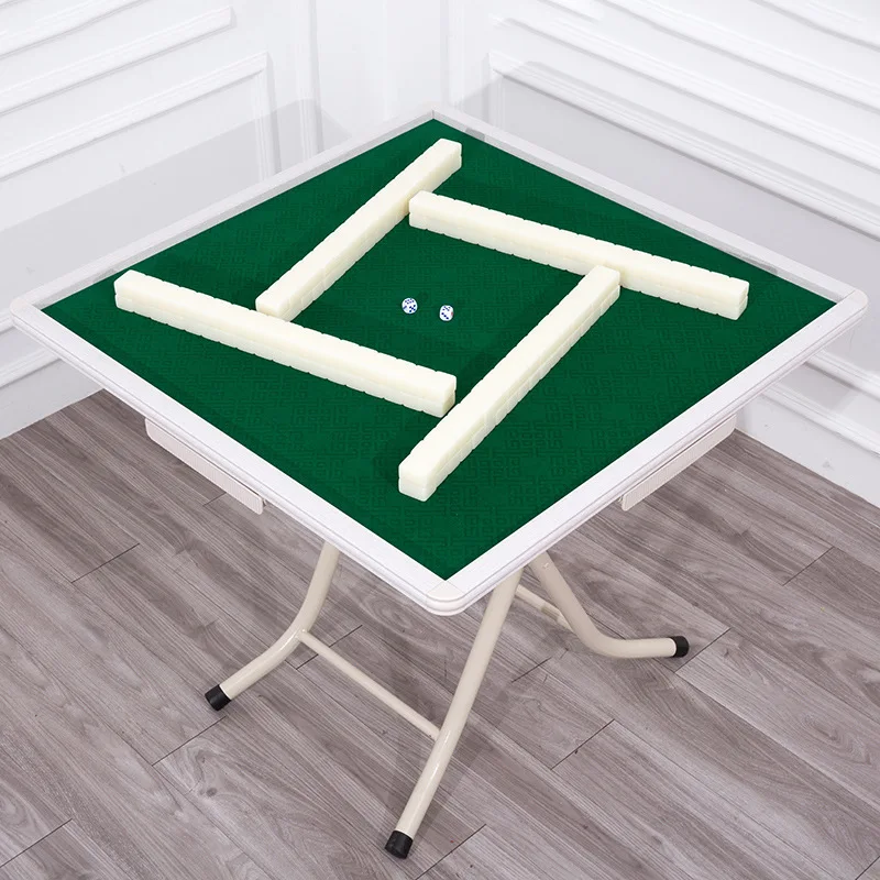 High Quality Casual Simple Folding Square Mahjong Table Poker Table With Cup Holder