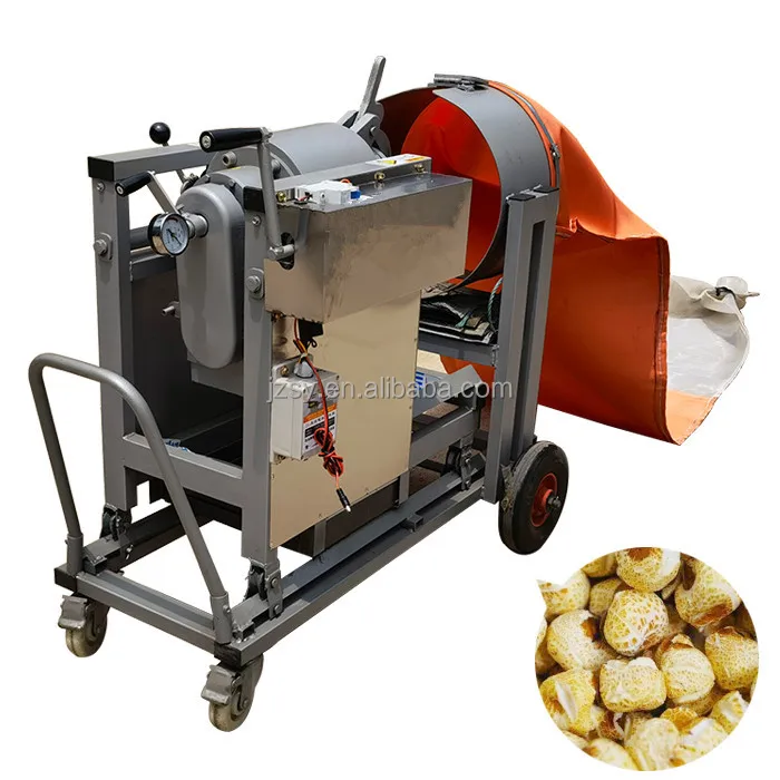 No Moving Pot Commercial Electric Gas Popcorn Making Machine/Automatic Chinese Cannon Old-Fashioned Rice Corn Puffing Equipment