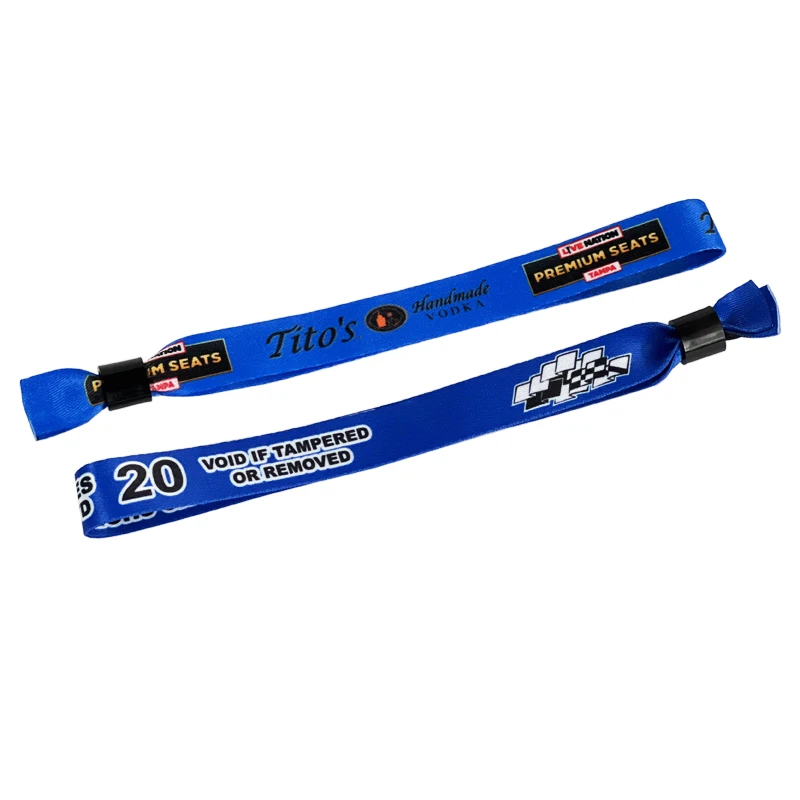 Heat transfer print sublimation wristbands custom festival events adjustable clip activity bracelet