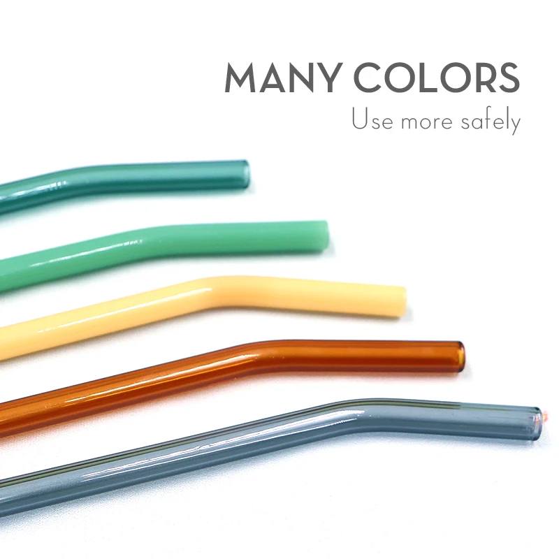 Have in Stock Handmade Colorfru Glass Straw for Cup in Bulk Bar Drinking Tools