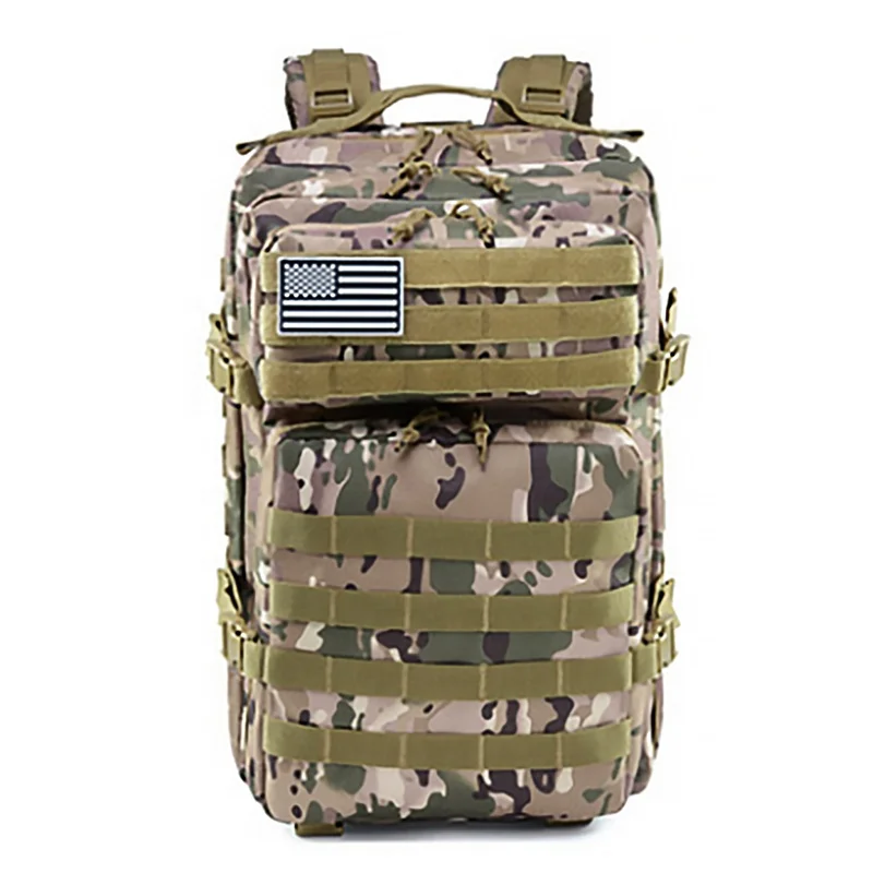 Custom Logo 45L Large Outdoor Sports Military Molle Bag Gym Gear Army Tactical Backpack Bag for Hiking Survival