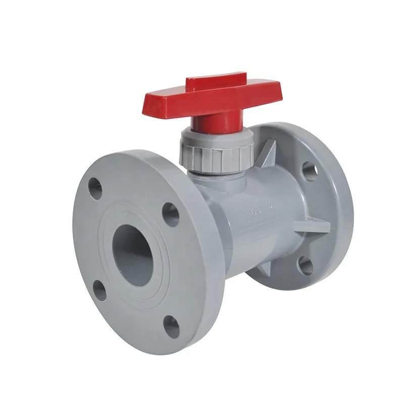 150 Class 2 Way ANSI GB Chemical grade UPVC CPVC FRPP manual plastic flange ball valve Chlorinated PVC ball valve