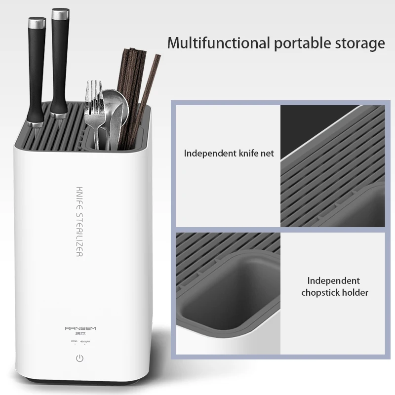 Tableware Disinfection Box Fork And Knife Smart Sterilization Tube Collapsible Chopsticks Sterilizer