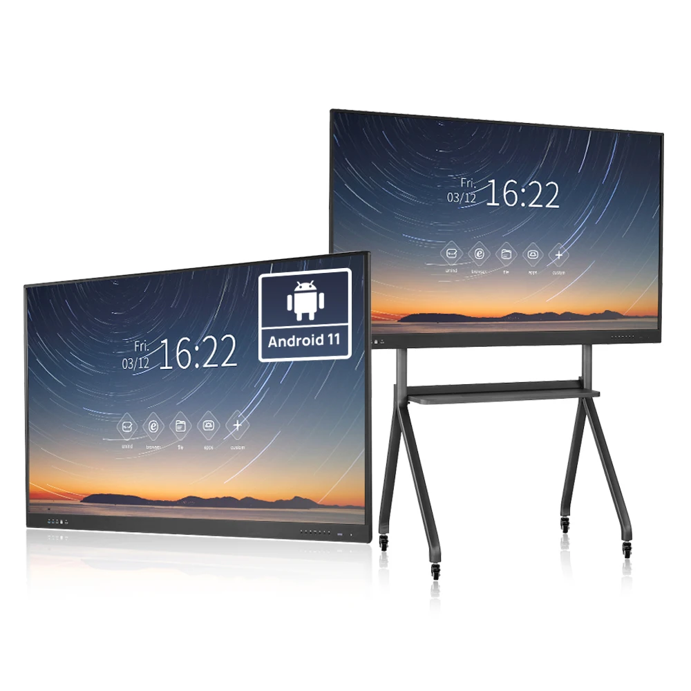 Touch Stand Office Display Classroom Electronic Price Screen School Digital Smart Interactive Flat Panel Whiteboard