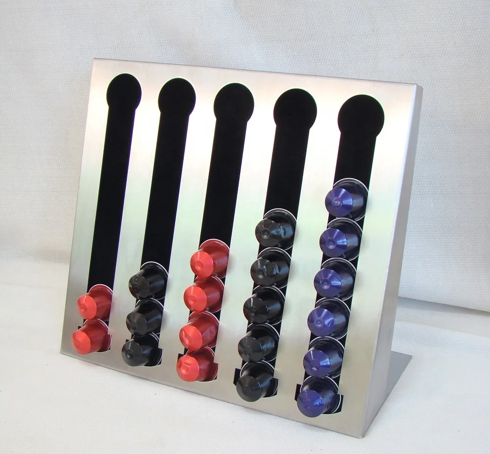 Горячая настенная металлическая подставка для кофейных капсул 70 шт. стойка