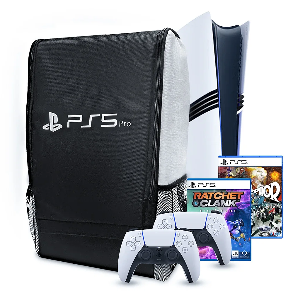 PS5 Pro Stylish and Durable EVA Backpack with Waterproof Feature Convenient Case for Portable Console and Accessories