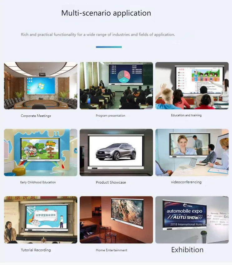 China Education Digital 65 inch Interactive Flat Panel Touch Screen digital paper tablet Whiteboard Smart White Board for School