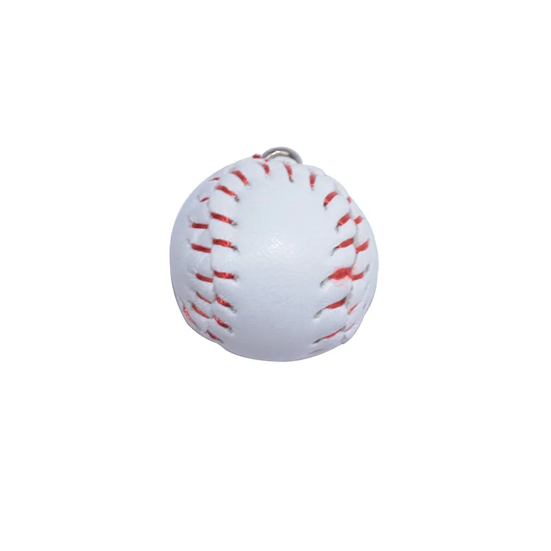 Mini PU Ball Wooden Bat Softball Baseball Keychains for Sports Party Favors