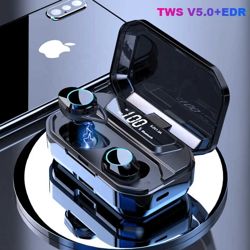  Top amazon 2021 G02 3000 мАч зарядная коробка наушники BT TWS с шумоподавлением водонепроницаемые