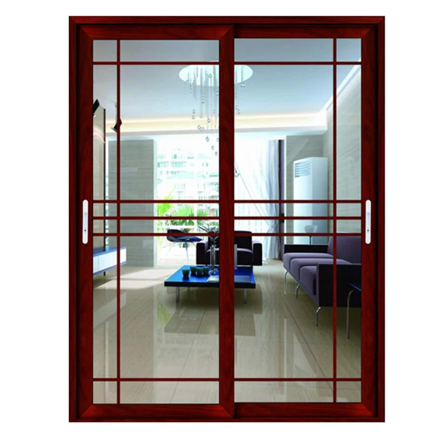 Foshan factory aluminium profile bullet proof glazed sliding doors patio door balcony security sliding door