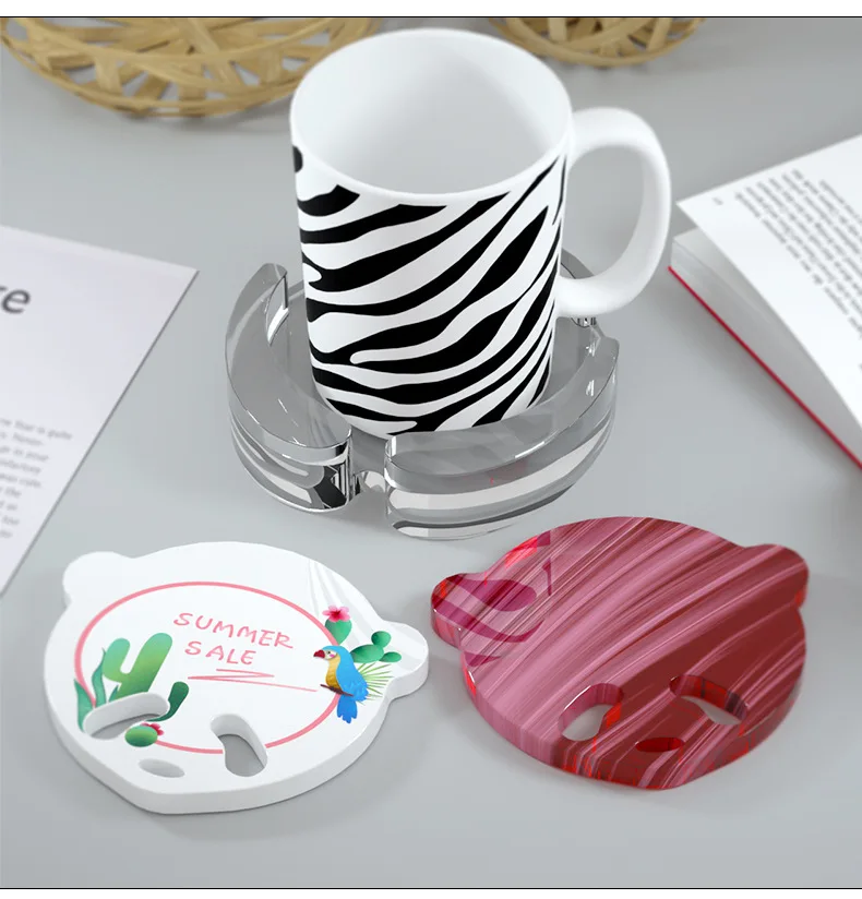 DIY Panda Coaster Silicone Mold Epoxy Resin Casting Mold  for Cup Mats Home Decoration resin coaster mold
