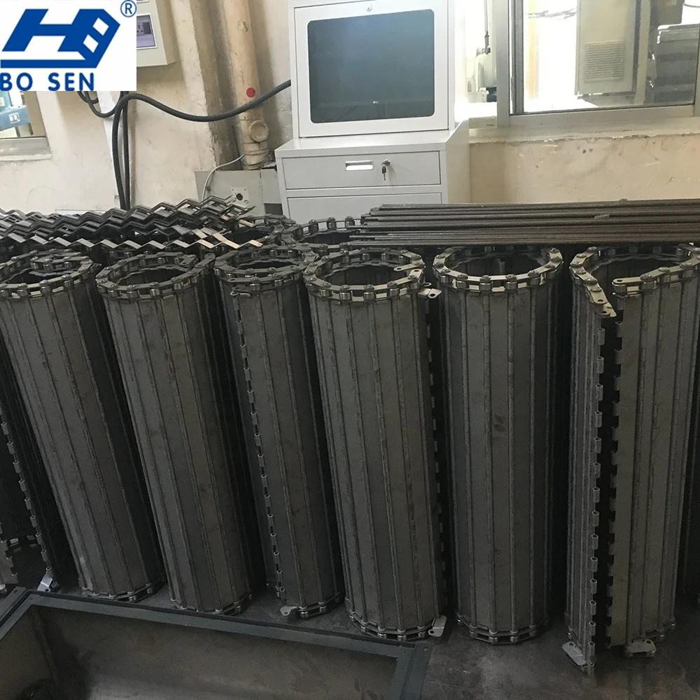 Customized steel scraps conveyor chain hinged conveyor belt chip conveyor belt
