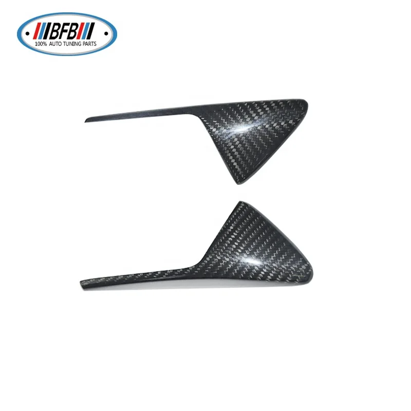 Car Universal Exterior Dry Carbon Fiber 2PCS  Side Air Camera Vent Fender Cover Trim For Tesla Model S/X  2014-2018
