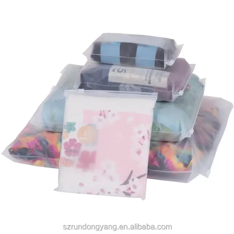 Zipper Bags Travel Organizer Large Clear Plastic Shirt Resealable Travel Garment Clothes Sealed For Travel Clothing PE Plastic
