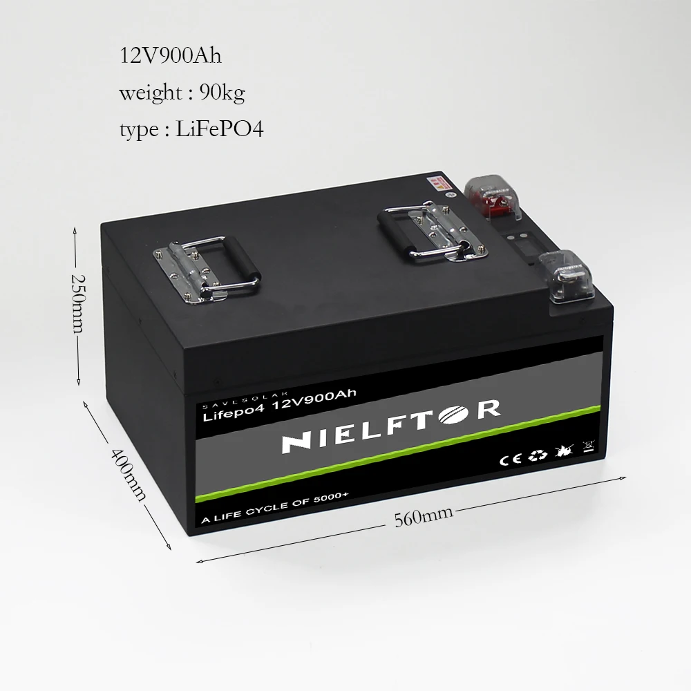 LiFePO4 12v900ah  lithium battery management system with Bluetooth home solar energy storage outdoor RV lithium battery