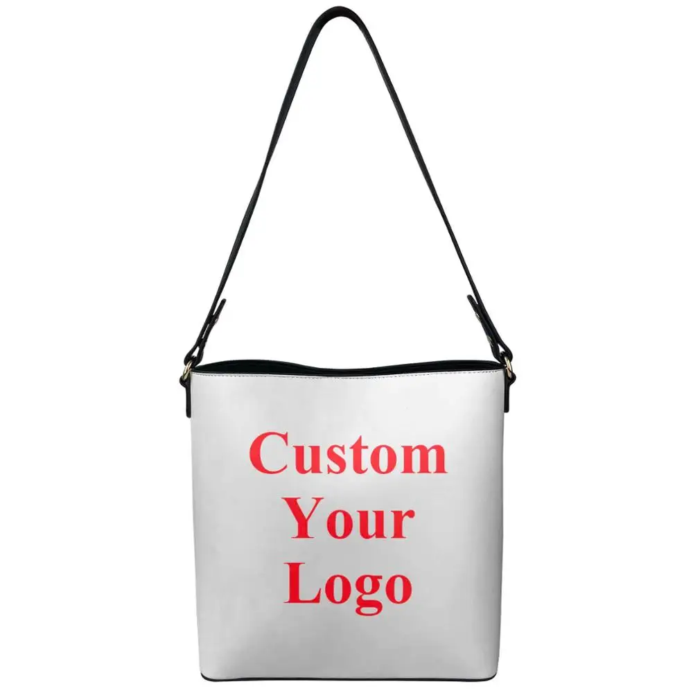 
OEM Women Leave Floral Pattern Print Style Crossbody Bag Women Shoulder Adjustable Small Bucket Crossbag Messenger Bag 