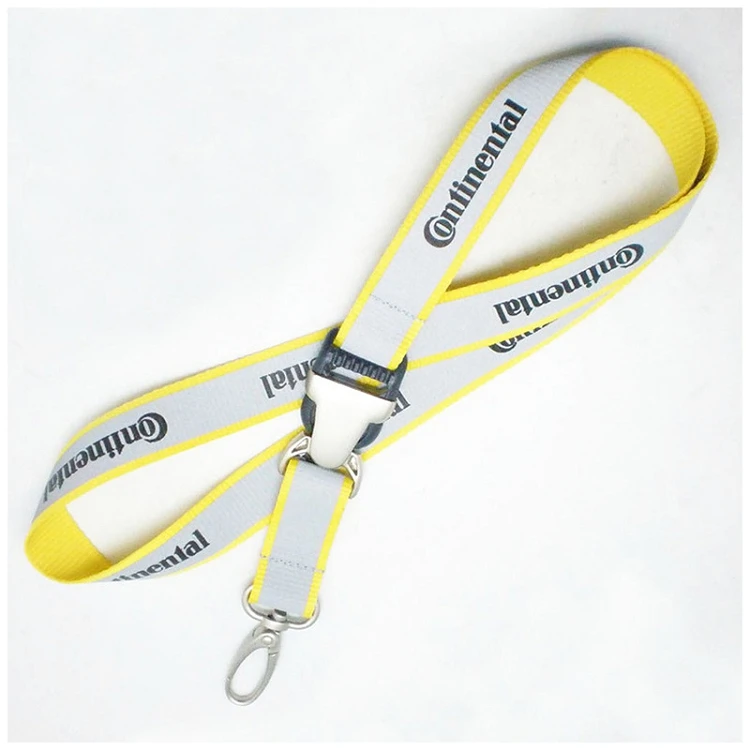 Double layers personalised custom lanyard with reflective strip