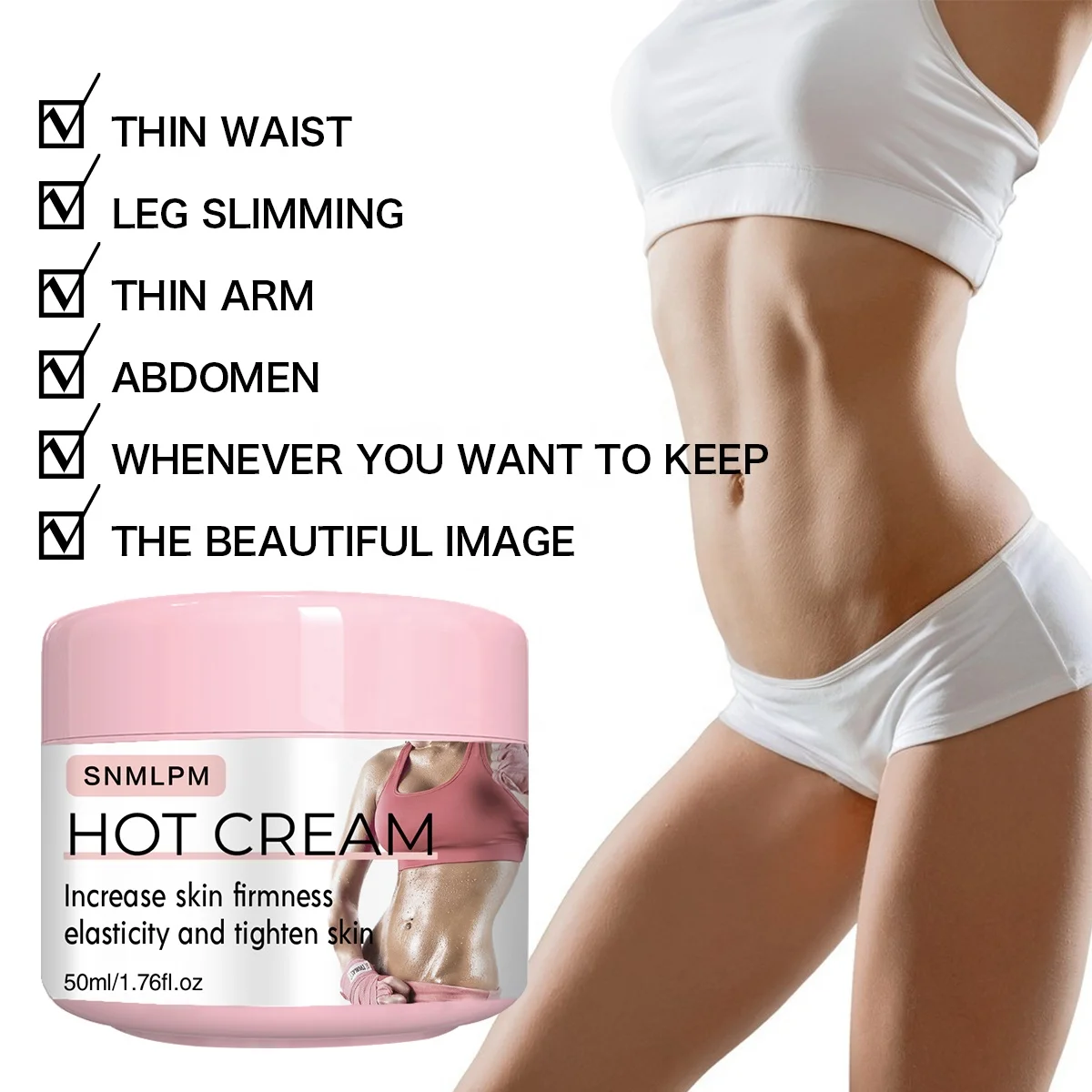 SNMLPM Hot Cream Natural Organic Sweat Waist Slimming Fat Burn Cellulite Cream Stick For Weight Lose Cellulite Removal