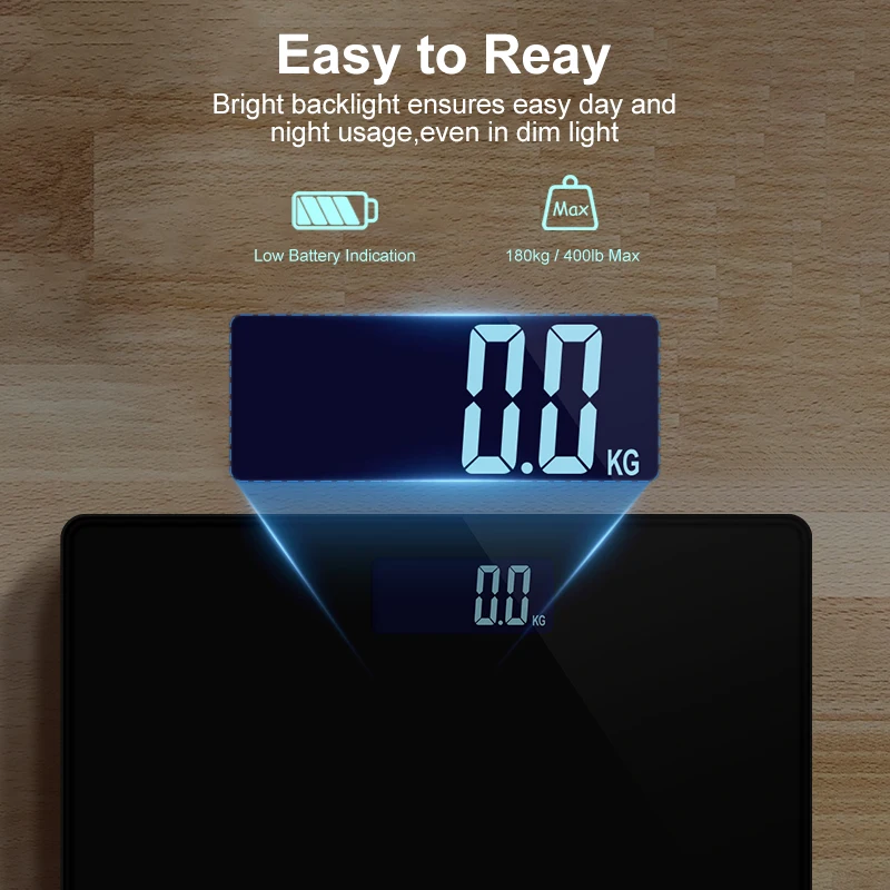 The Best  Portable Battery 180kg Digital Lcd Display Body Weight Glass Bathroom Weighing Scale Machines
