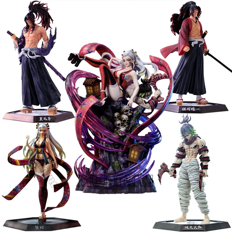 XM 6 Styles Anime Demon Slayer Figure Giyuutarou Daki Kokushibo Tsugikuni Yoriichi Toy Kimetsu No Yaiba Gyutarou Figures