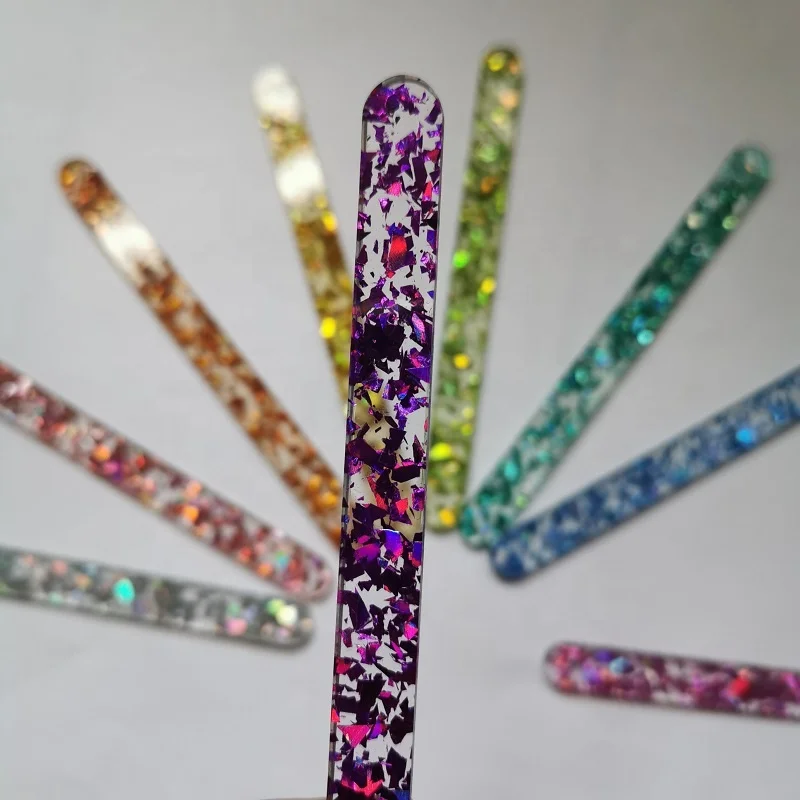 Confetti acrylic cakesicle ice cream custom popsicle sticks baking decoration