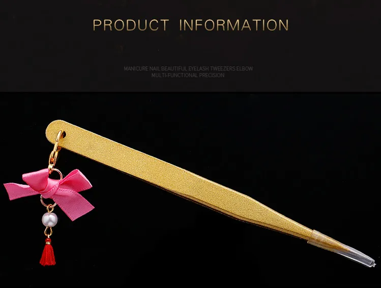 Japanese nail tweezers straight head eyelash grafting tool
