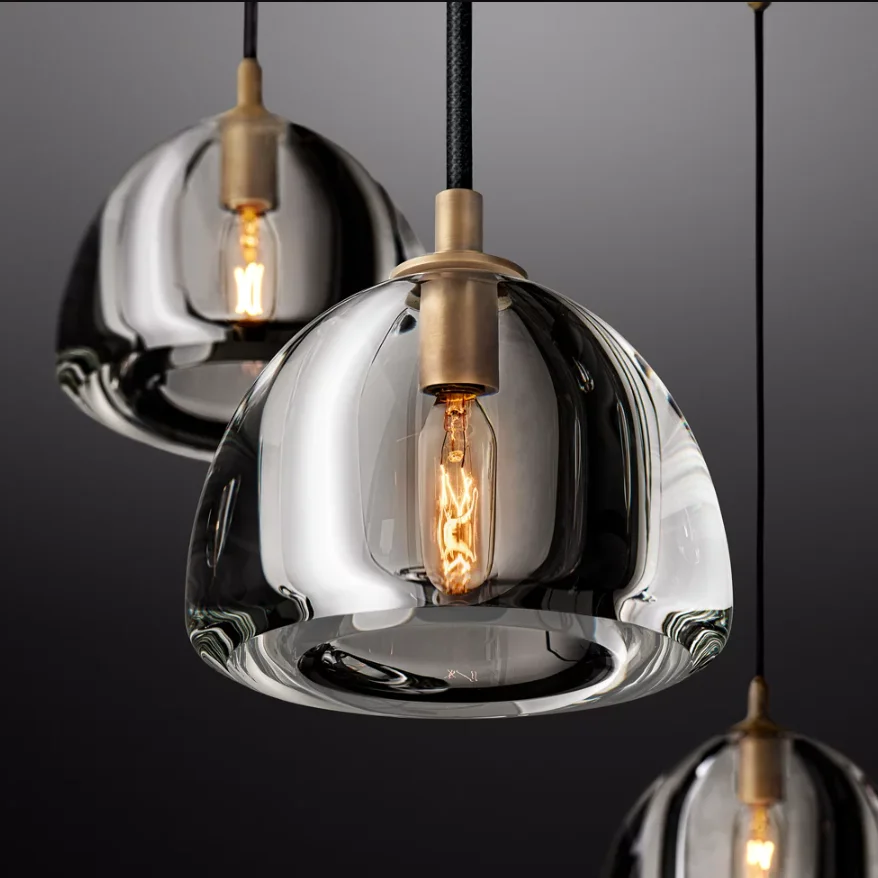 Luxury Modern Gold Glass Crystal Chandelier Indoor Living Room Hanging Lighting For Hotel Bedroom Pendant Lights Chandeliers