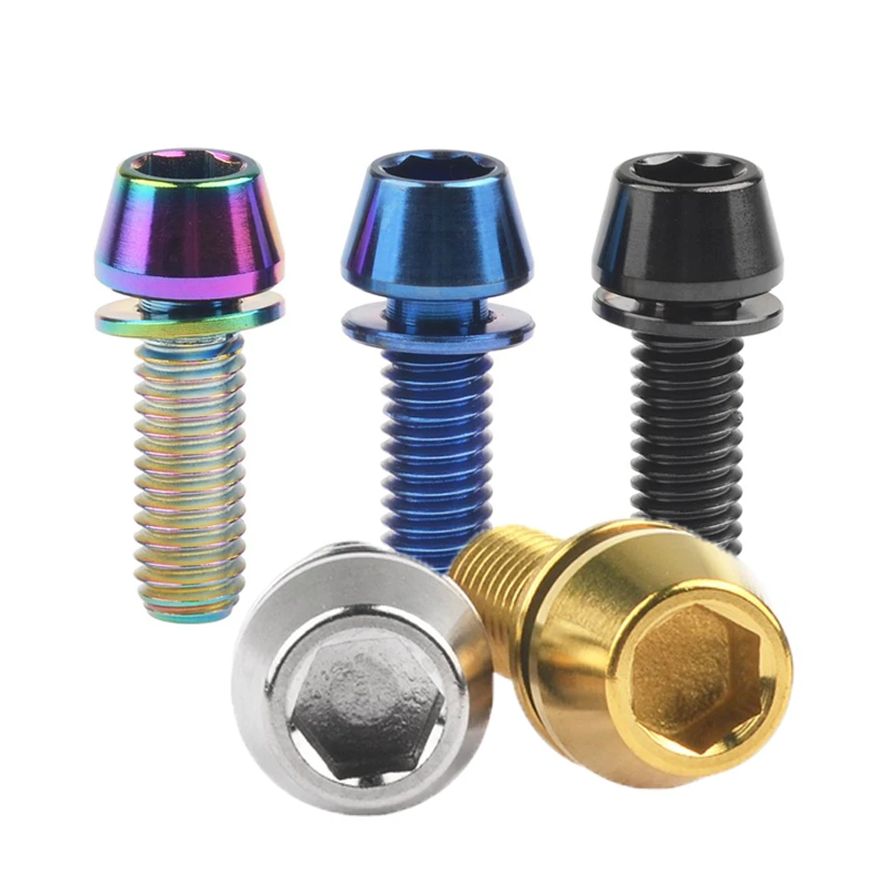Colored Titanium Screws Bolts For Bike Racing Aircraft Baoji M15 Baituite MTB Mirror Red Din912 Ferrari Titanium Bolt