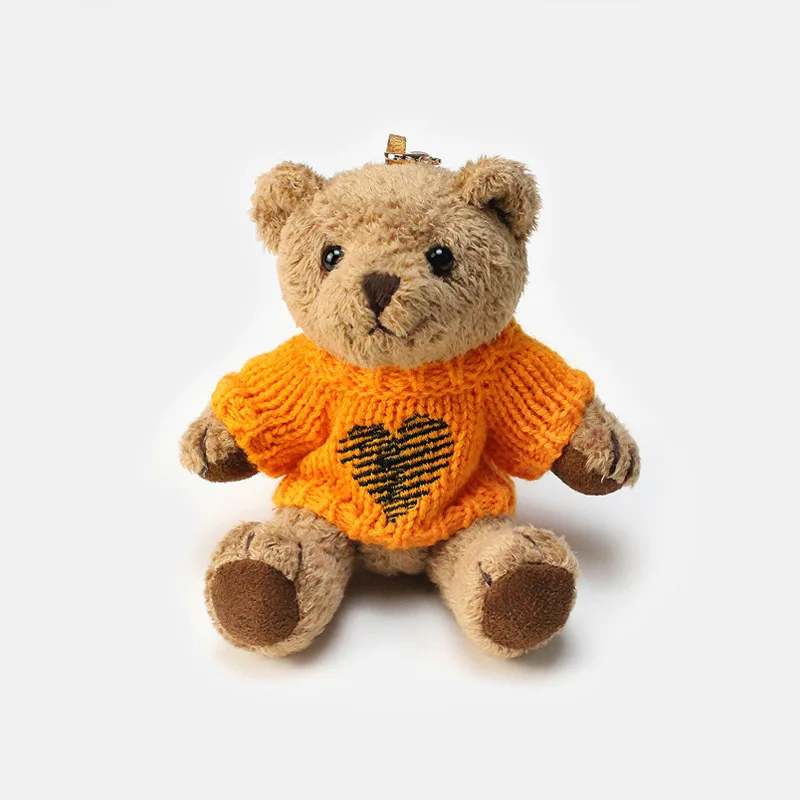 High Quality Customize Teddy Customization Clothes Stuffed Animal Toys 10cm Mini Bear Keychain Plush Toy