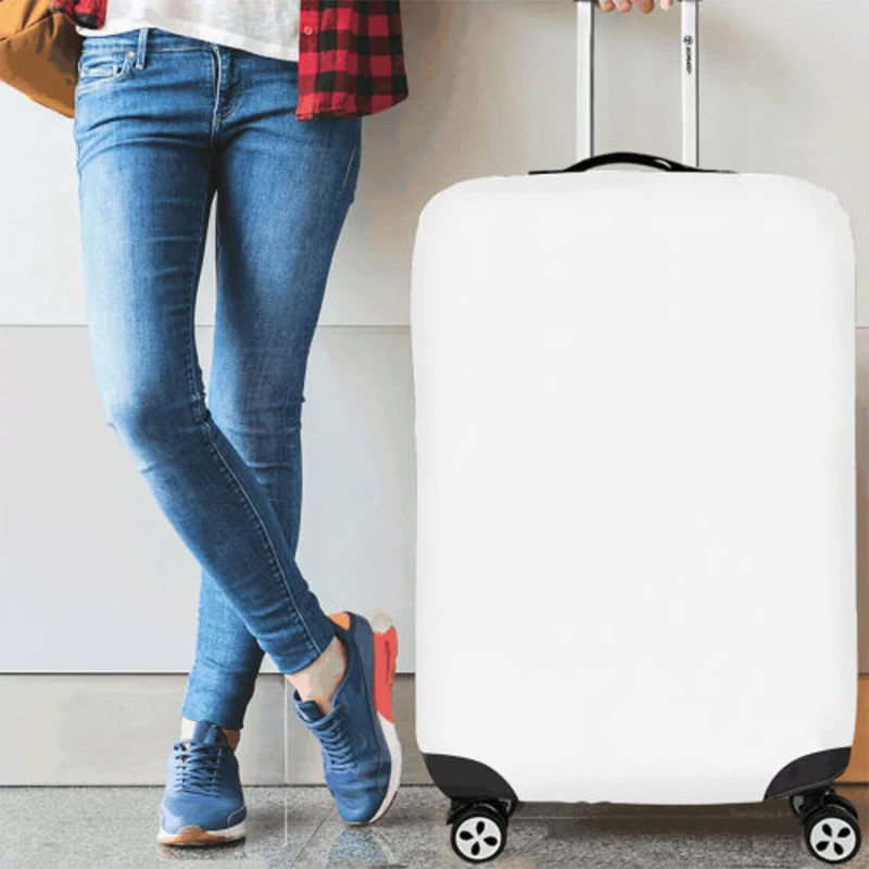 Personalized Sublimation Blank Luggage Cover Spandex Travel Suitcase Protector with Zipper