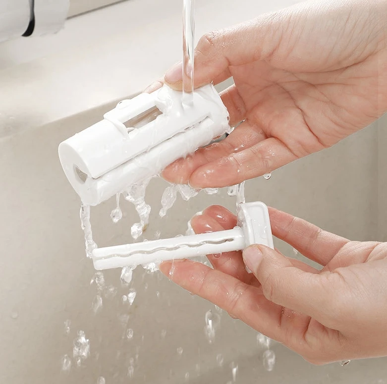 2024 New Rotary Punch Free Toothpaste Squeezer Shelf Toothpaste Dispenser for Bath & Toilet Supplies