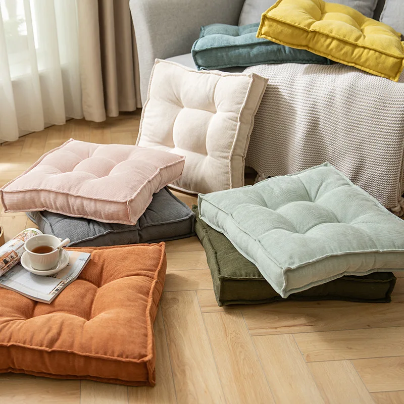 LISO Corduroy Tatami Thick Cushion Bay Window Fat Mat Meditation Seat Cushion Outdoor Furniture