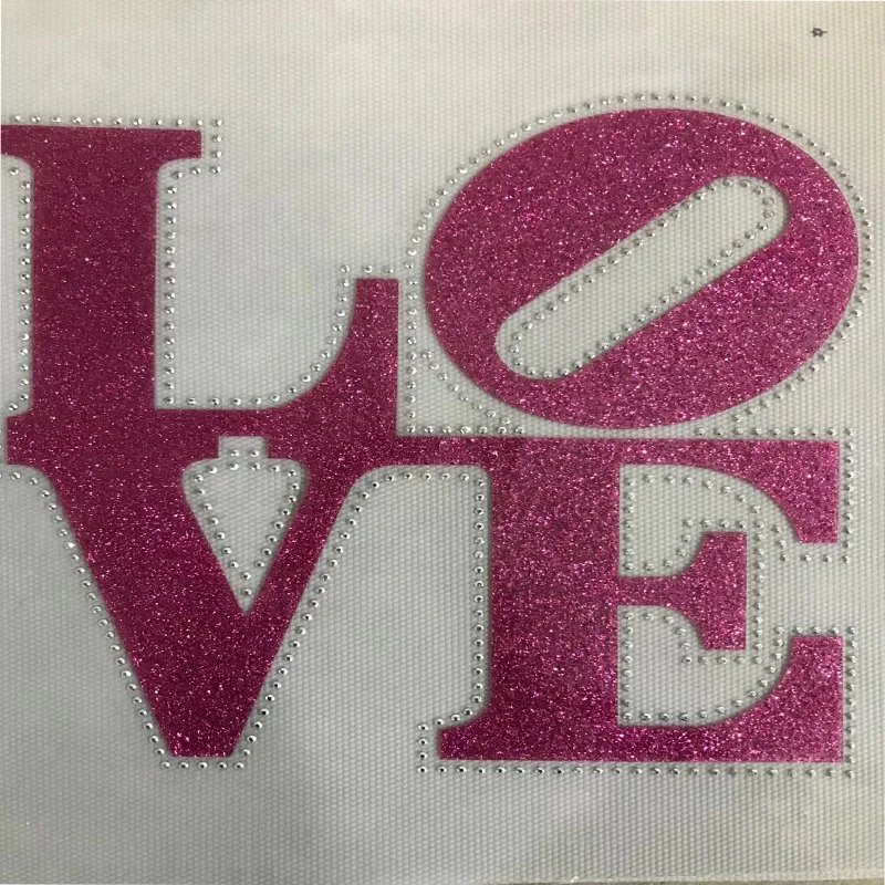 PVC Vinyls Heat Transfers for Clothing for Textile Application Rhinestone Glitter Flock PU by Heat Press Machine and Iron on YZX