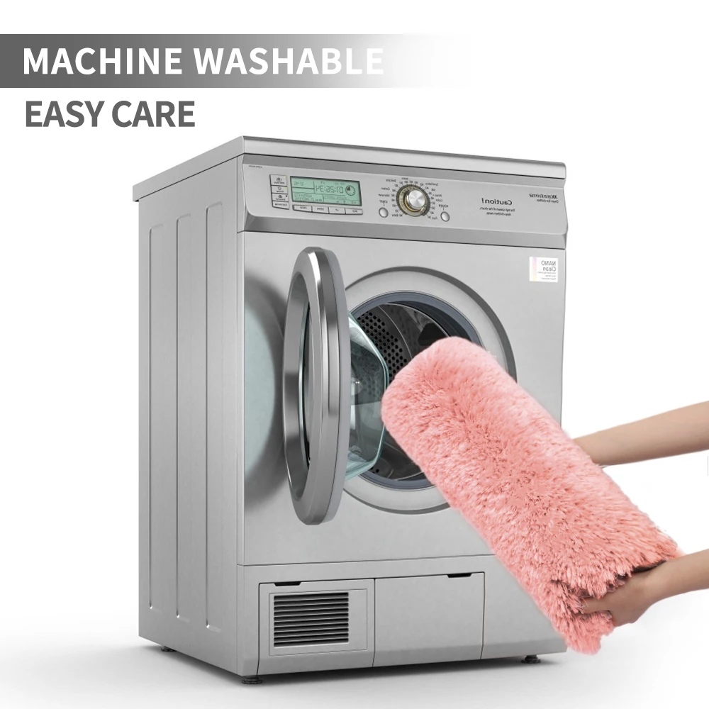 
Pearl Yarn Microfiber Polyester Fabric Tufting Rugs Non Slip Bathroom Carpets 