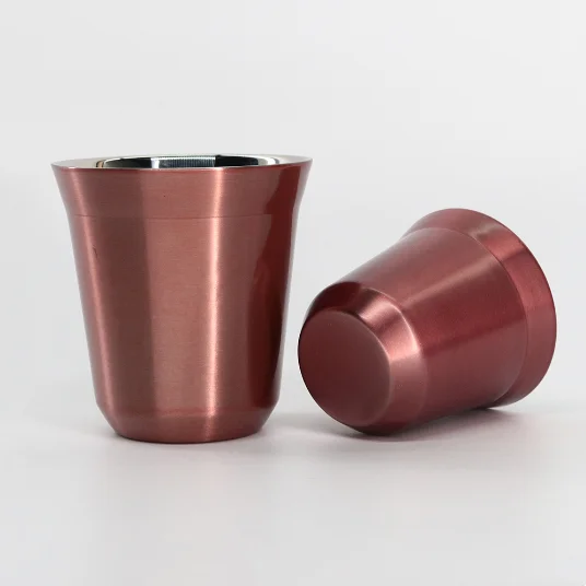 Espresso Cups Lungo Cups Set Espresso Gift Set Double Wall Thermally Insulated Capsule Coffee Mug Demitasse Cups