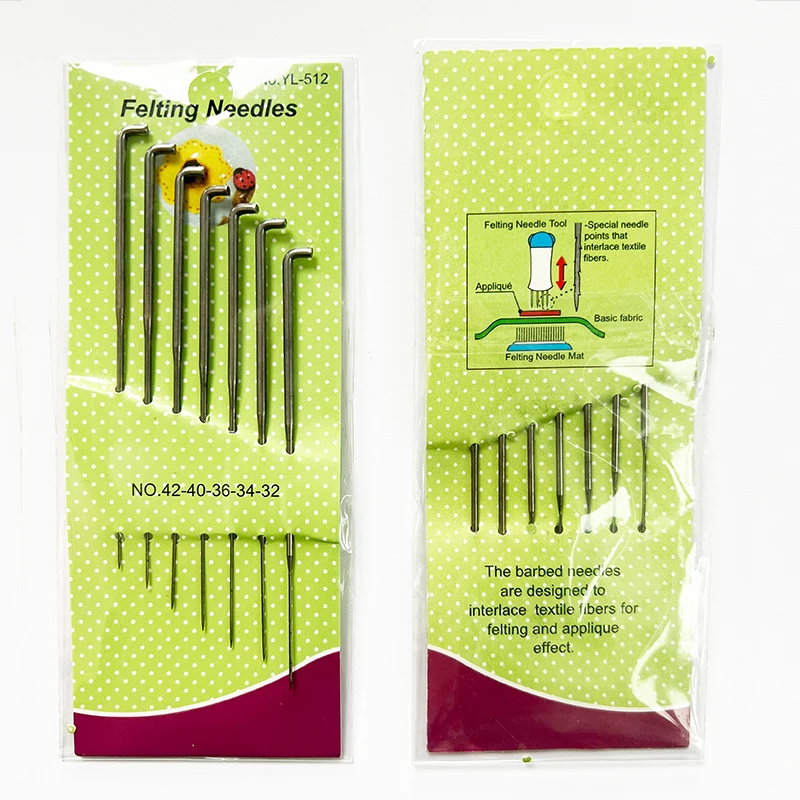 Треугольная металлическая деревянная шерстяная войлочная игла для одежды