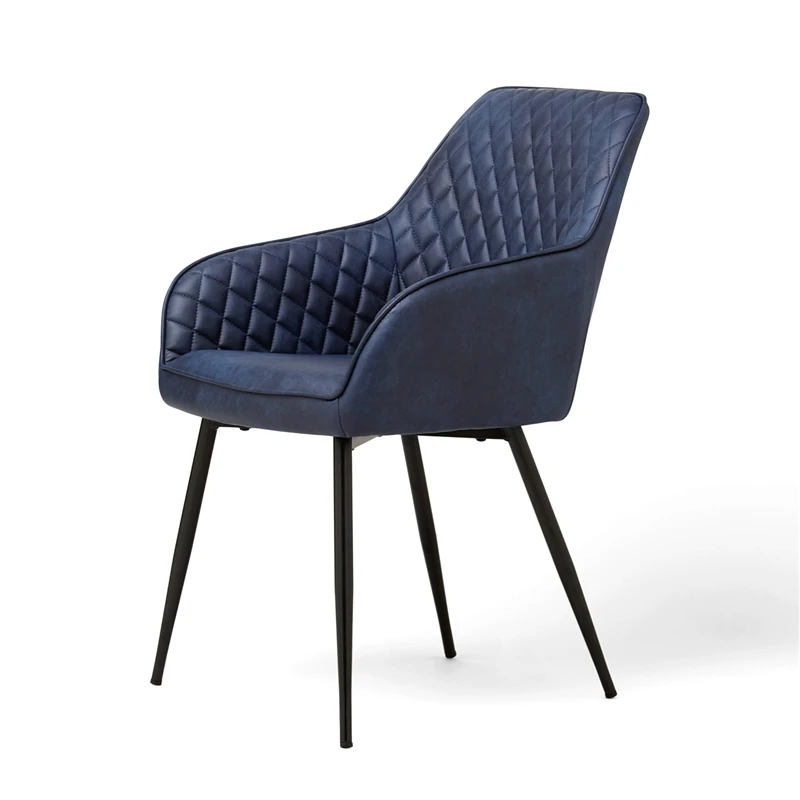 Nordic Style Design Modern Dining Room Furniture Leather Dining Chair And Velvet Metal Leg Dining Chair