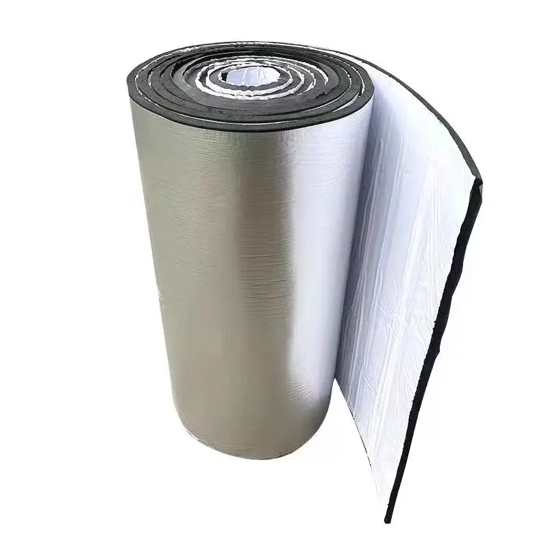 Factory Supply Rubber foam board 35-45kg/m3 Density Industrial Rubber aluminum foil board foam rubber foam board