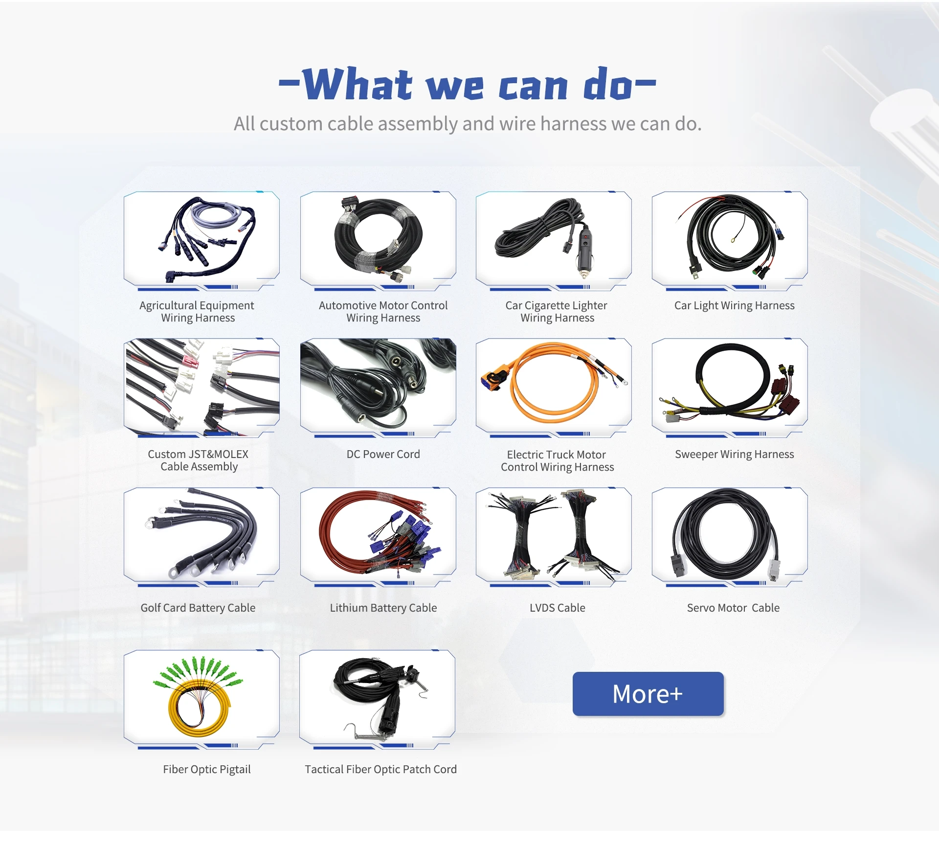 Lesun Custom New Energy Industrial Energy Storage Low Voltage Connection Power Cable For Battery Swap Station Wire Assembly