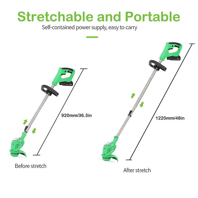Rechargeable Lithium Battery Cordless Lawn Mower Electric Grass Trimmer