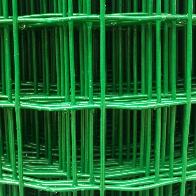 2'x4' PVC coated Euro Fence Welded wire mesh rolls used as garden decorative security fencing