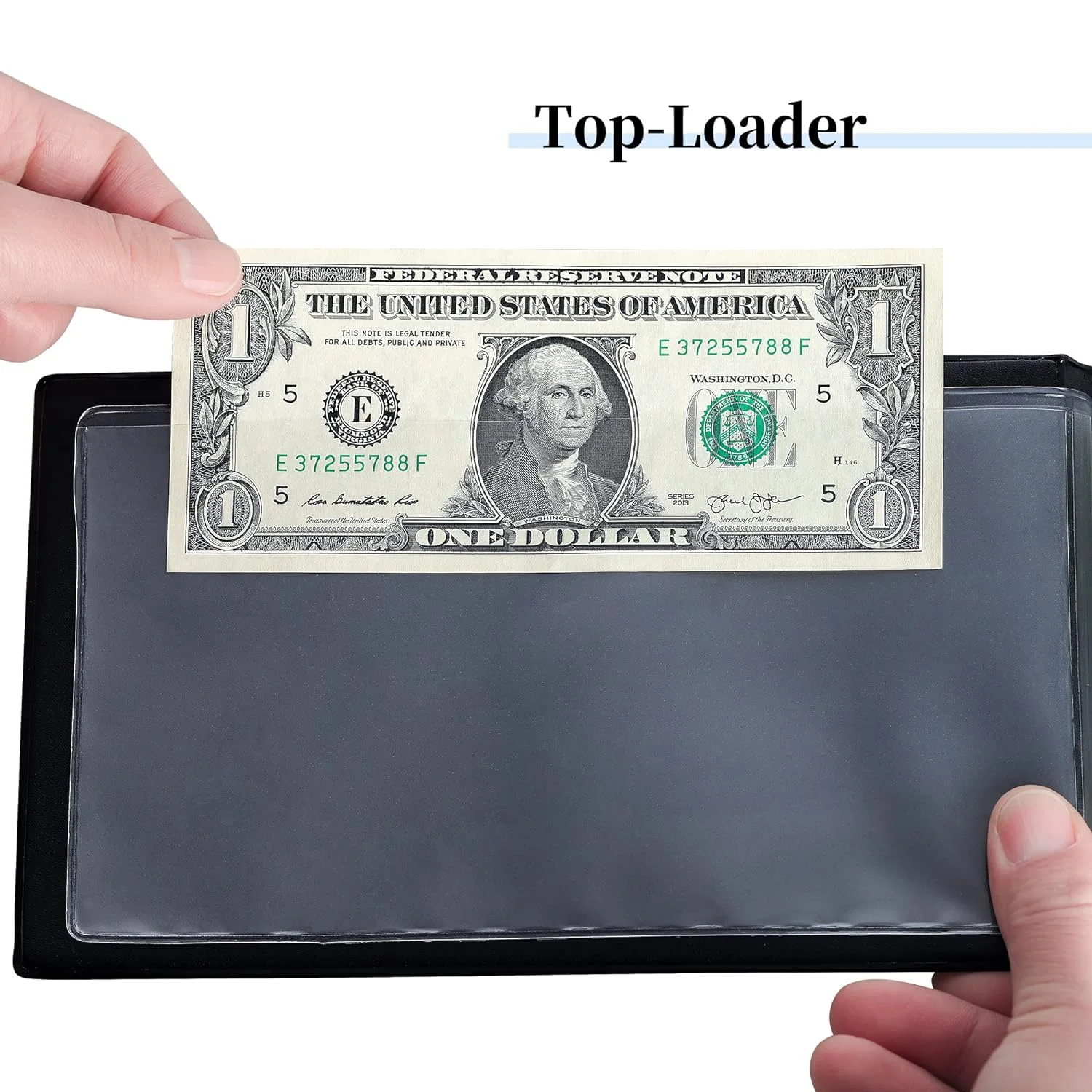 40 Pockets Banknote Currency Collecting Album Binder - 20 Sheets Clear Dollar Bill Holders World Money Storage Book Collection
